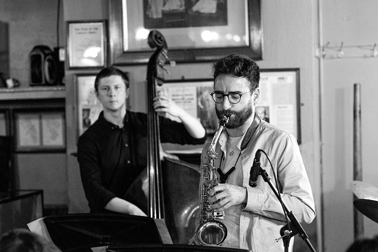 Saxophonist Lewis Sallows