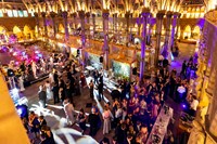 Wedding party band performing swing and soul music at Oxford University Museum of Natural History. Photography by Daniel West.