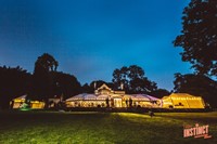 Buckinghamshire yurt wedding reception with live music, photo by Potters Instinct Photography
