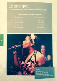 Programme for charity ball in London