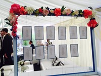 Table names at a wedding reception at Creslow Manor, Buckinghamshire