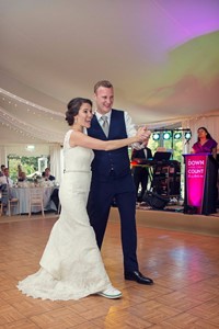 Live band performing at a Jewish wedding reception at The Elvetham, Hampshire