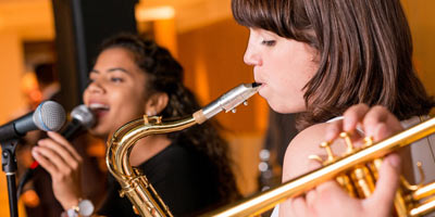Wedding swing band at Le Manoir aux Quat’Saisons, Oxfordshire