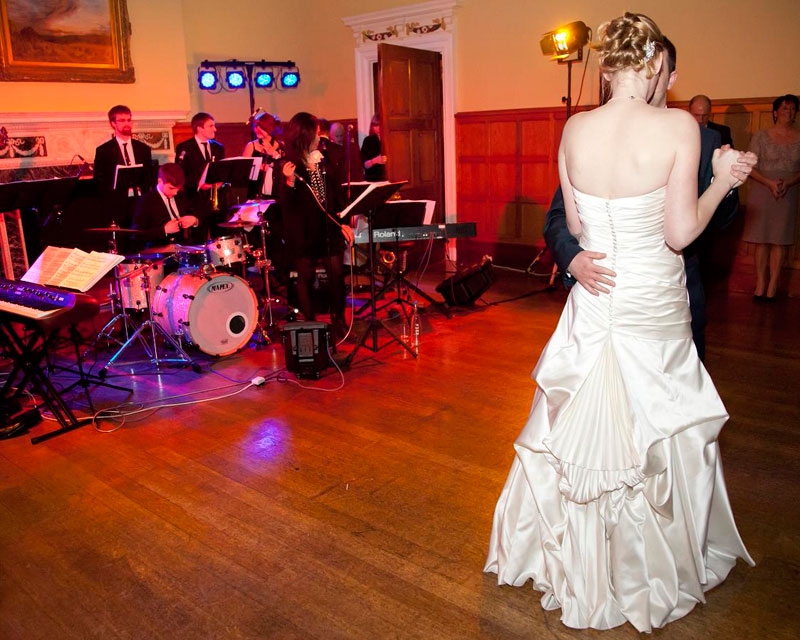 Function band Down for the Count performing at Jenny & Dan's Wedding Reception at Eynsham Hall, Oxfordshire.