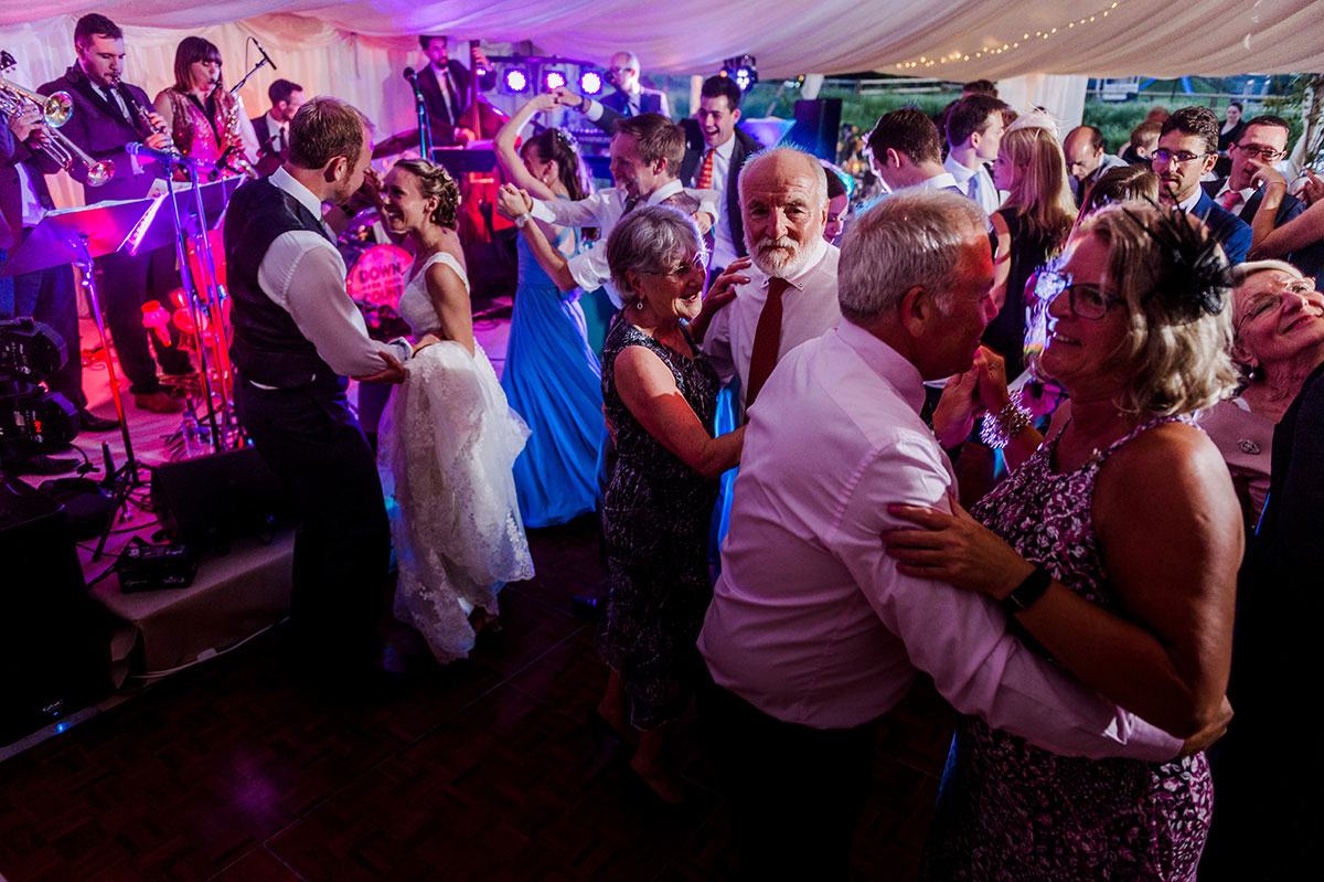 Down for the Count performing for Alicia and Colin's wedding in Worcestershire