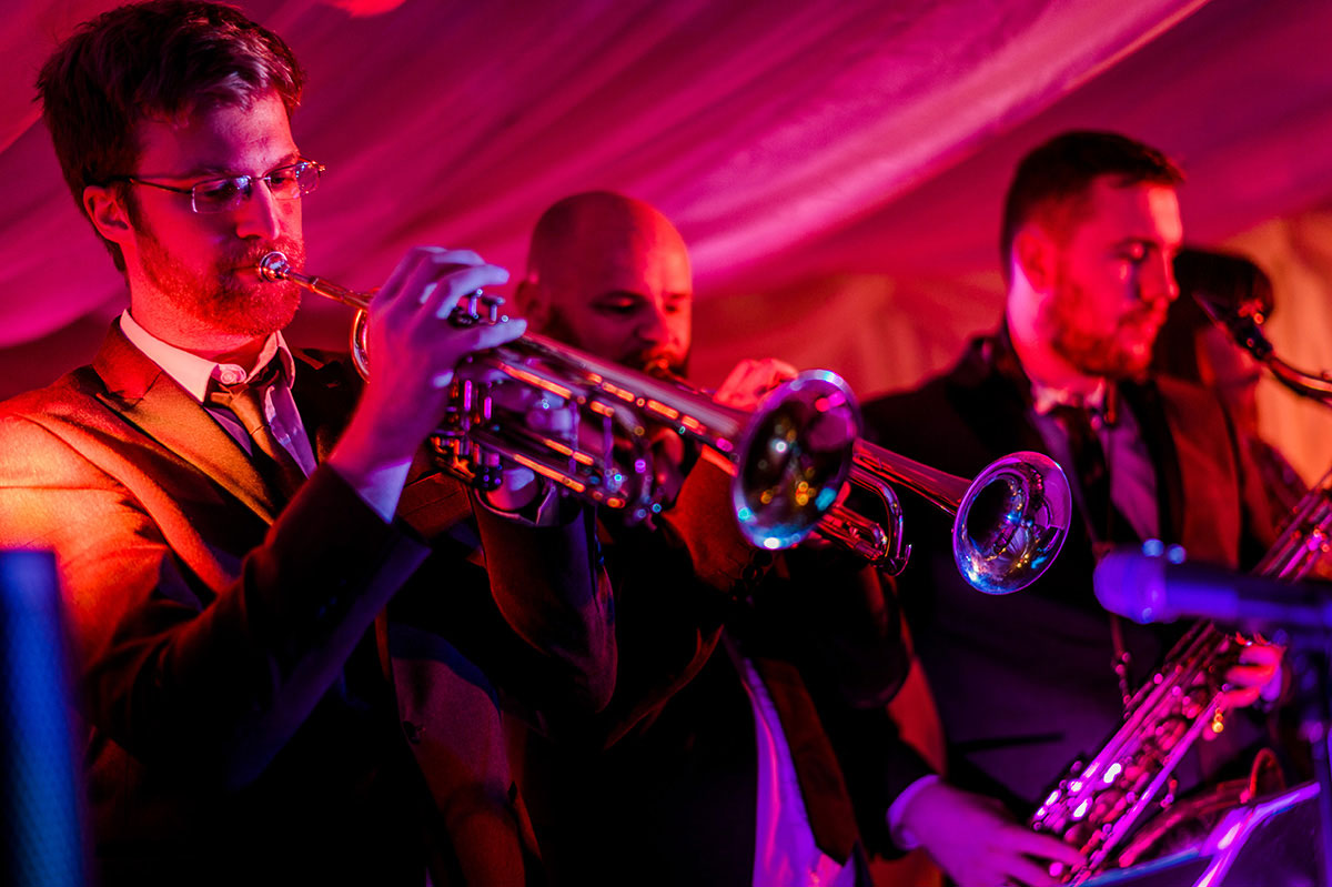 Down for the Count performing for Alicia and Colin's wedding in Worcestershire