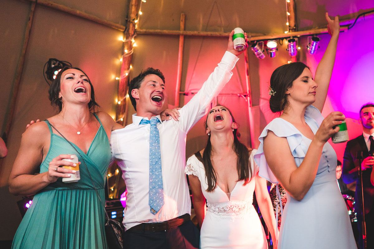 Down for the Count's swing, soul and pop function band performing at a wedding reception in Oxfordshire