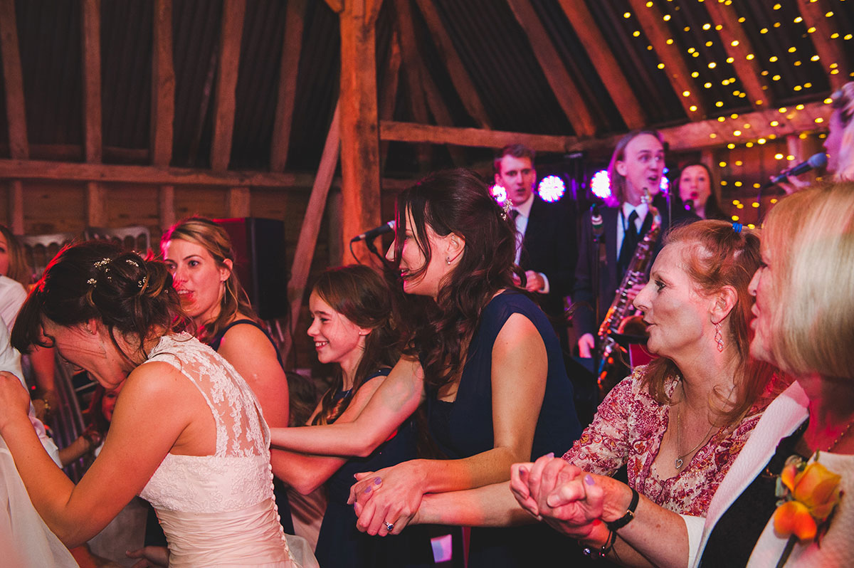 Down for the Count's swing, soul and pop function band performing at a wedding reception in Oxfordshire