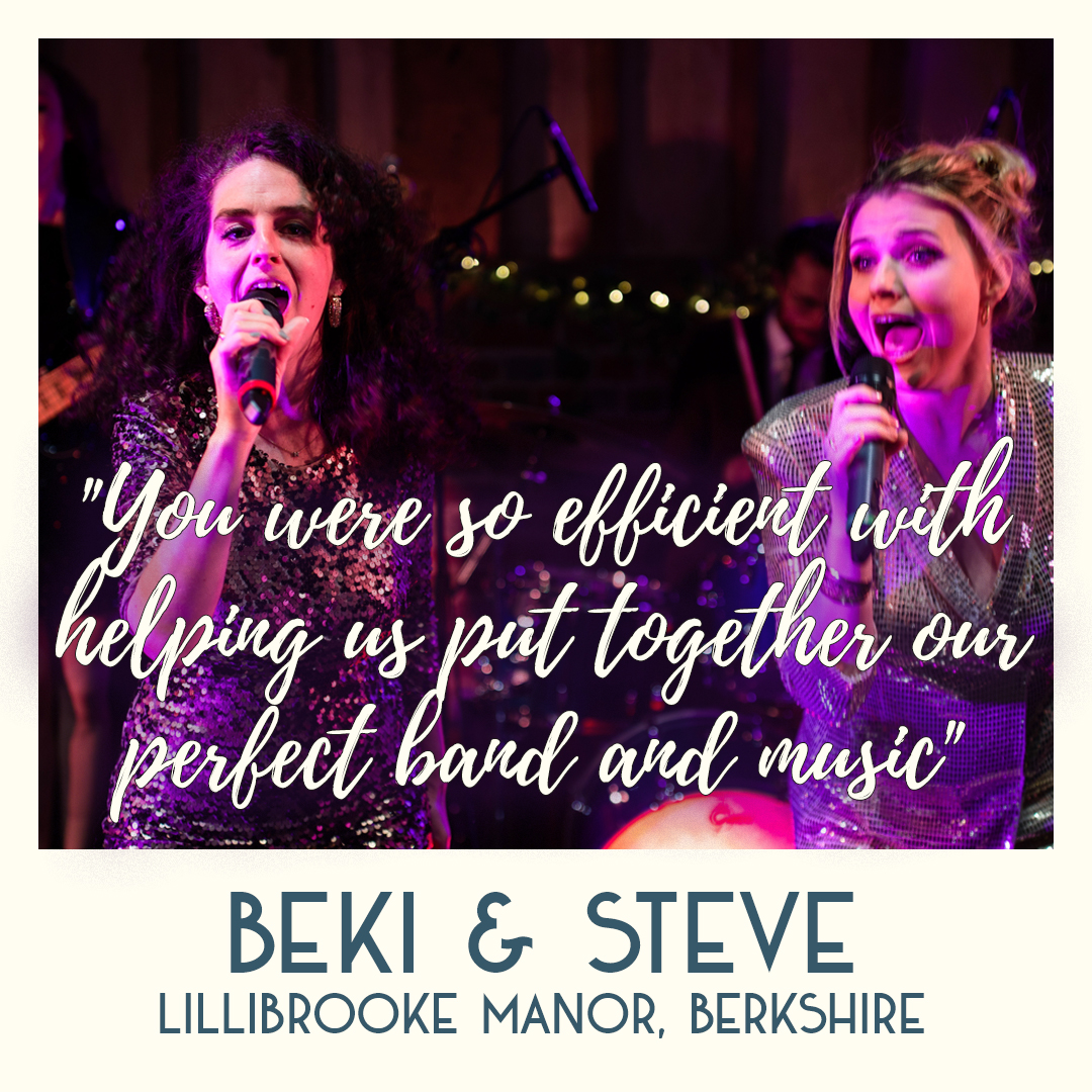 Wedding band reviews for Down for the Count - the UK's top swing, soul and pop band for hire for wedding receptions