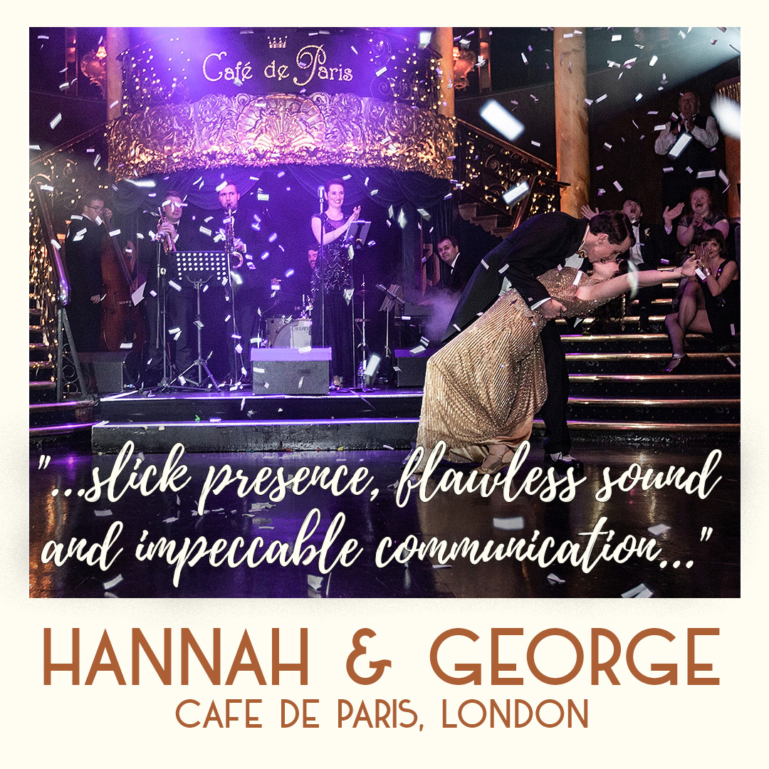 Wedding band reviews for Down for the Count - the UK's top swing, soul and pop band for hire for wedding receptions