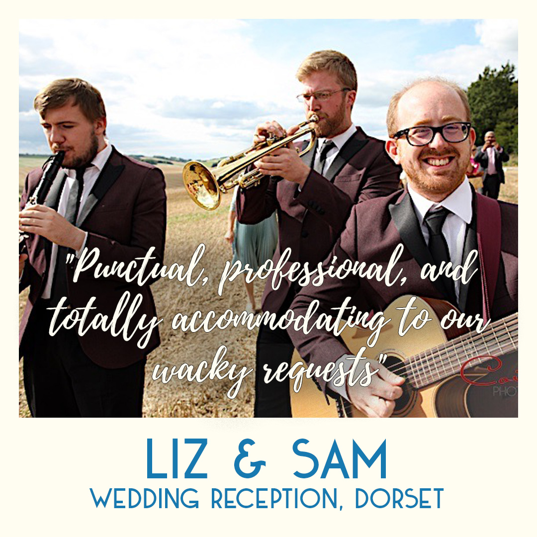 Wedding band reviews for Down for the Count - the UK's top swing, soul and pop band for hire for wedding receptions