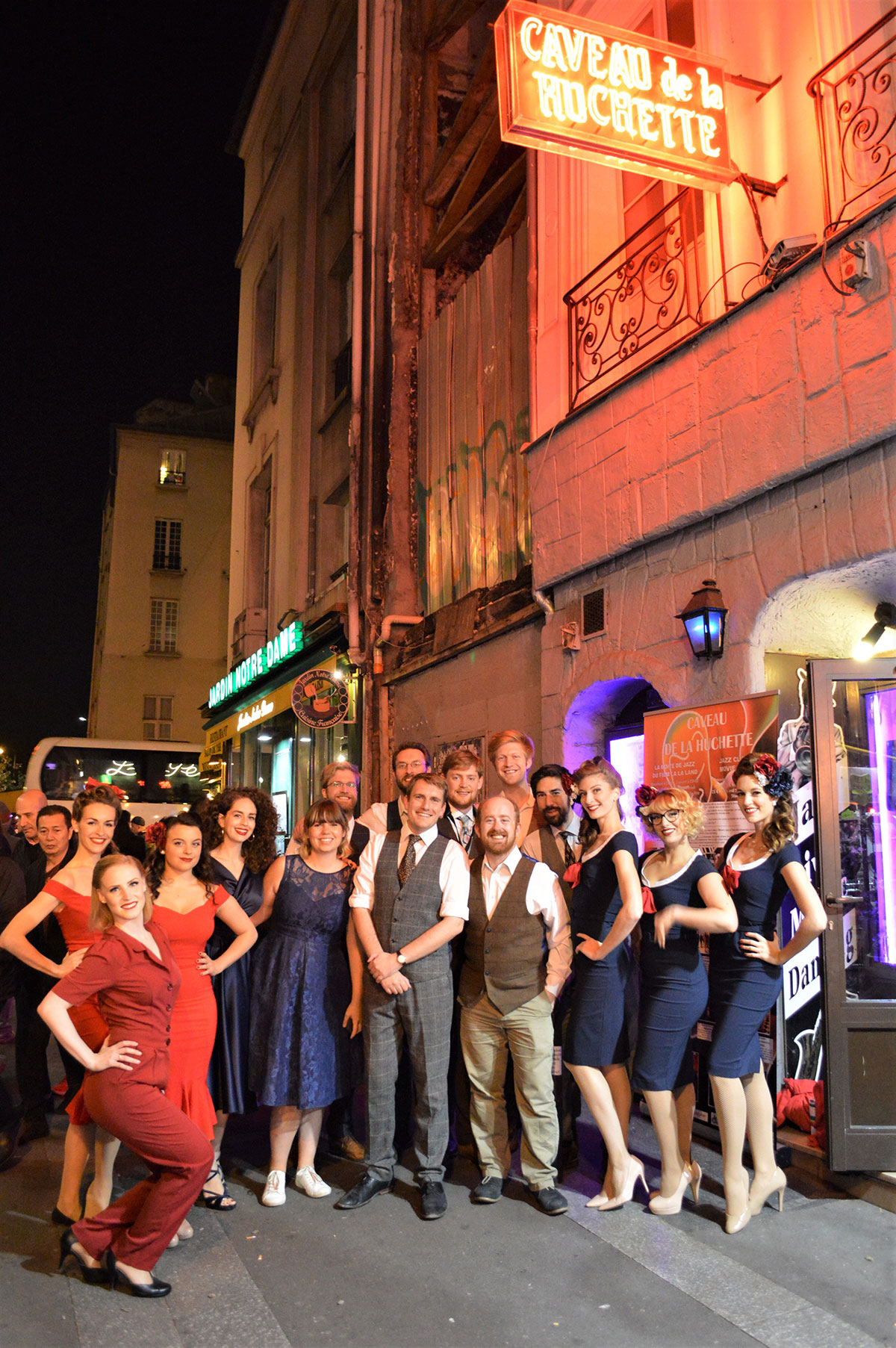 In 2018 Down for the Count enjoyed a three-night residency at Caveau de la Huchette, the oldest jazz club in Europe - we were also joined on one night by The Satin Dollz