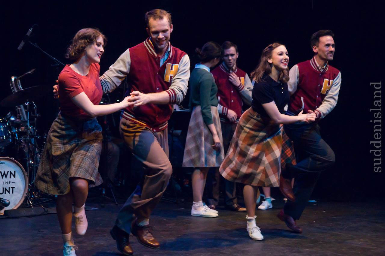 We work with the amazing dance troupe The Hotfoot Strutters, who make up half of our Vintage Swing Collective. Here we are performing our collaborative show "Make a Song And Dance" at Jacksons Lane Theatre, Highgate