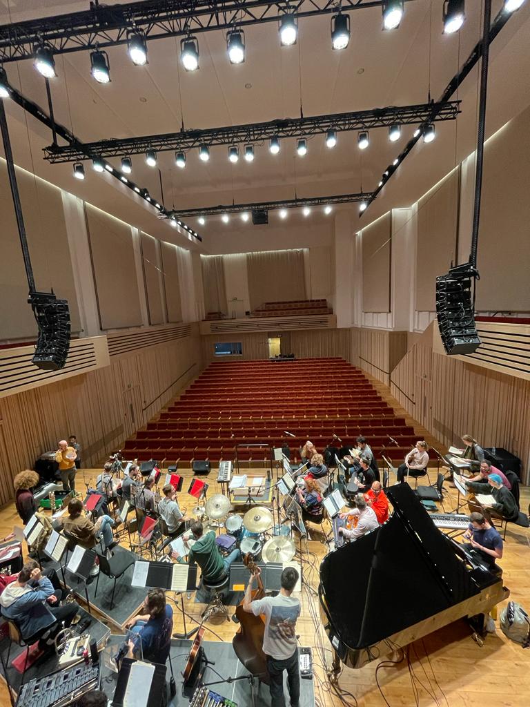 The Down for the Count Orchestra in rehearsal at The Stoller Hall, Manchester