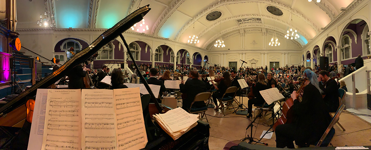 The Down for the Count Orchestra on stage at The Albert Hall, Nottingham
