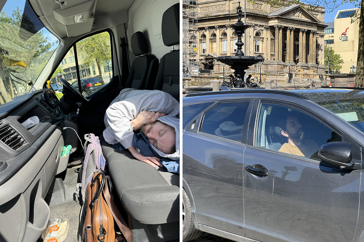 Nap time outside St. George's Hall