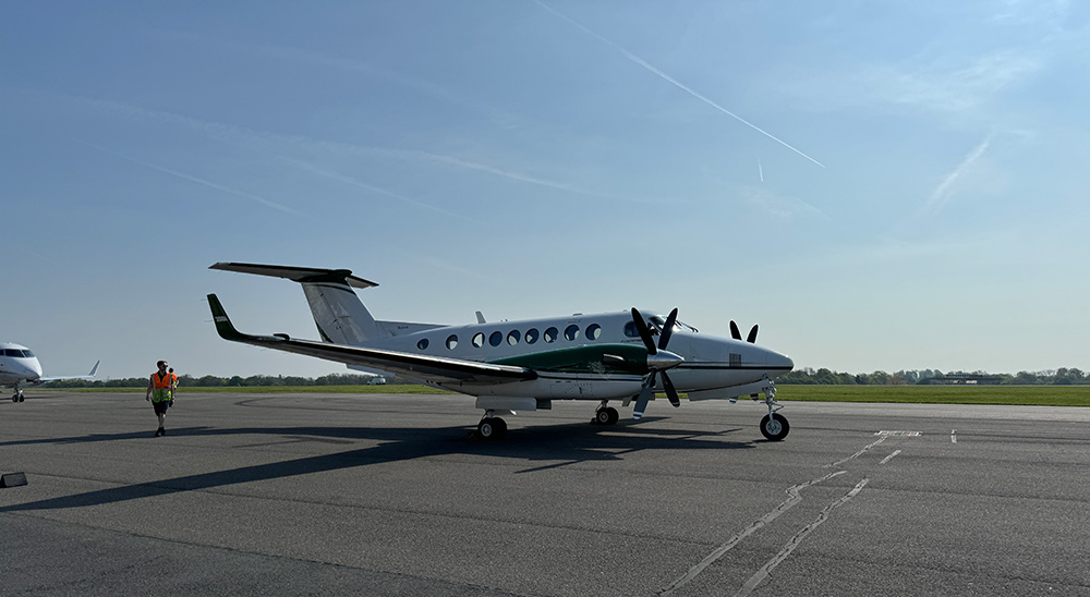 The Specsavers private plane at Biggin Hill airfield