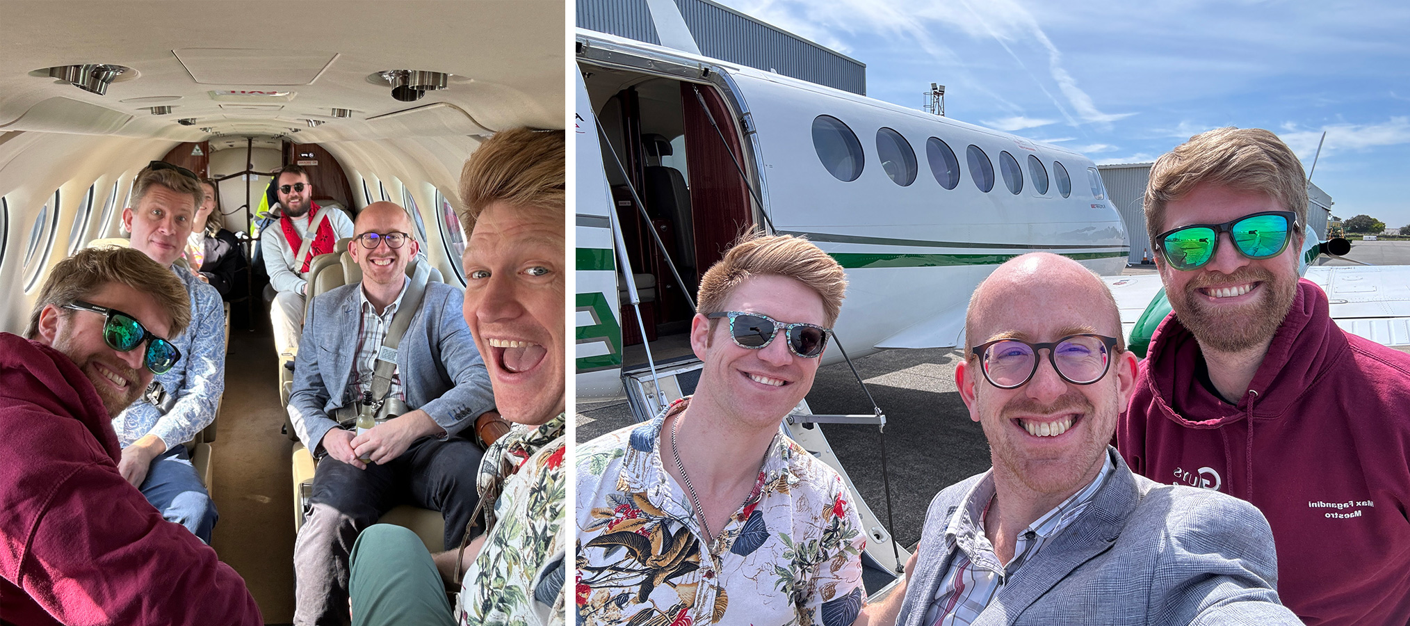 Down for the Count on a private plane!