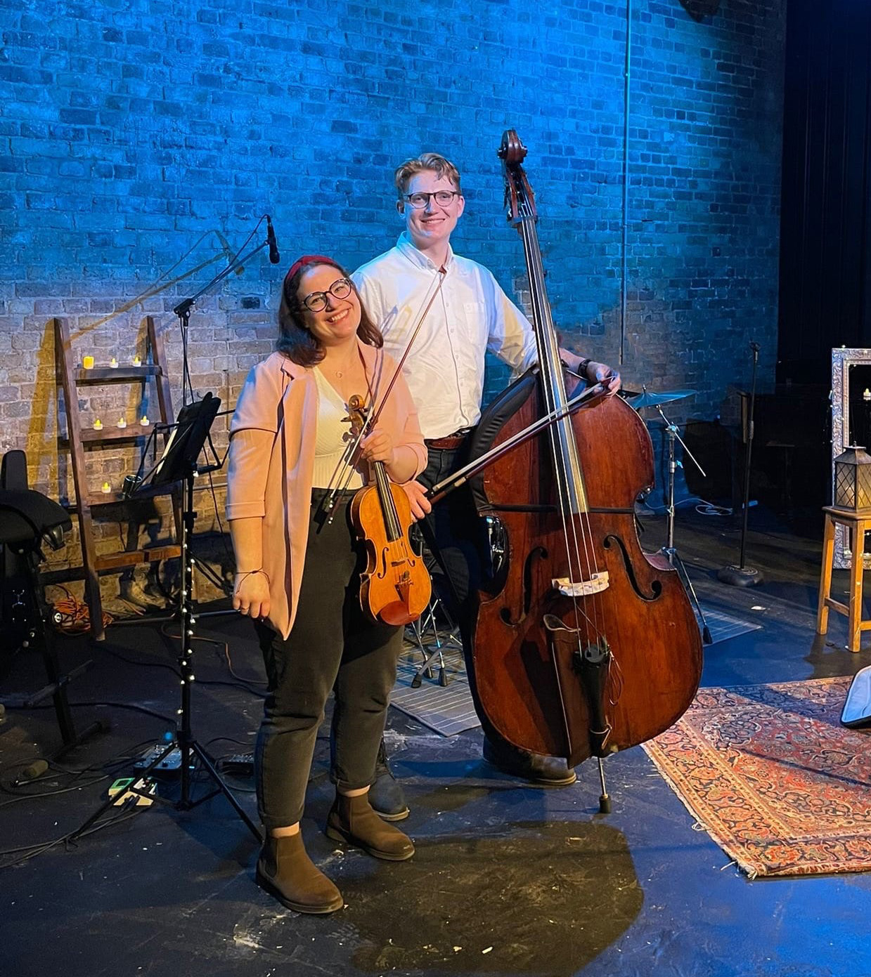 Violinist Auguste Copeland and bassist Ollie Copeland