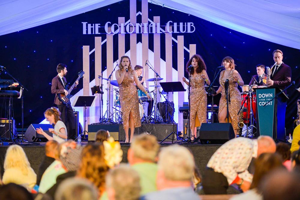 Down for the Count appearing at Twinwood Festival 2018