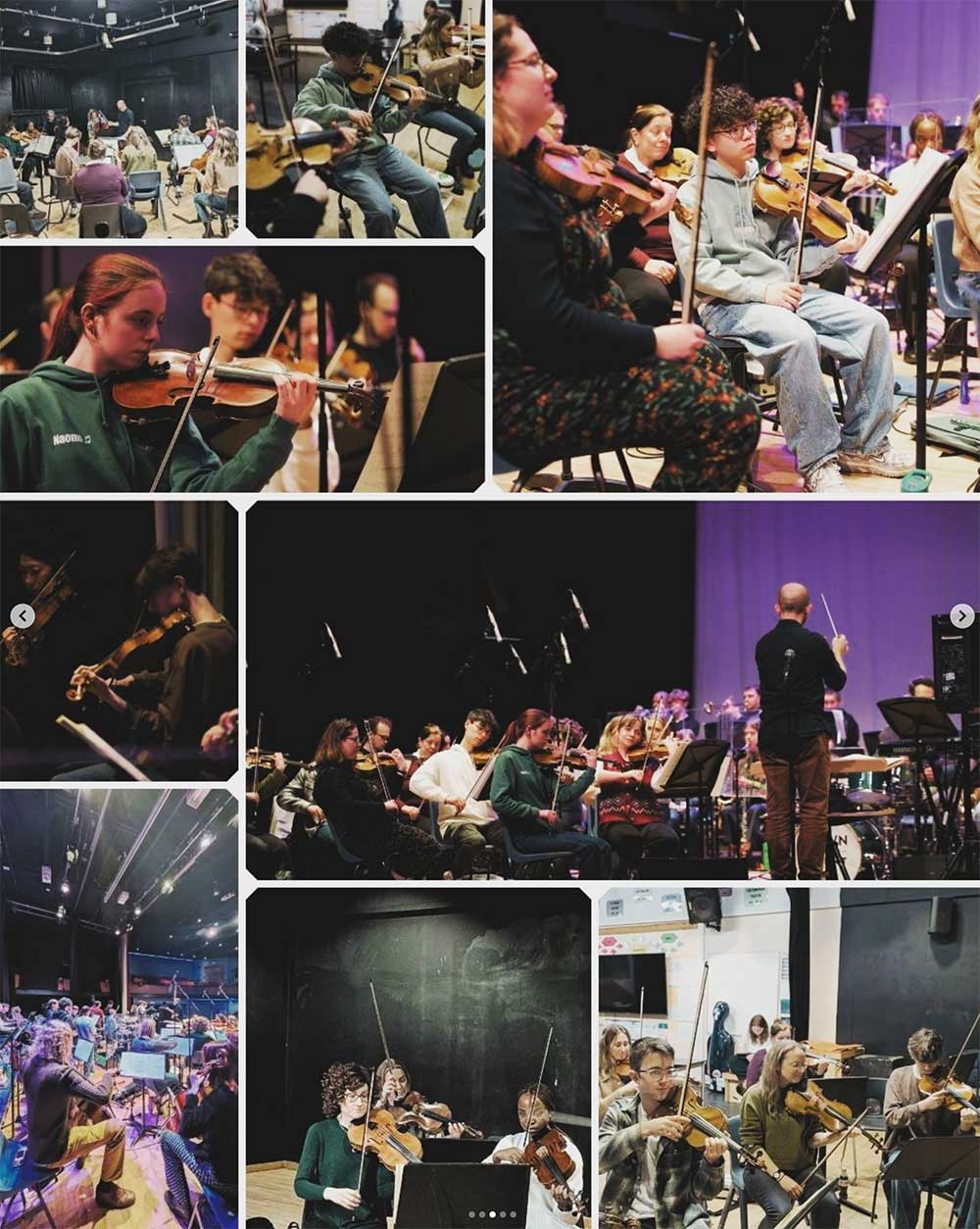 Down for the Count's conductor Mike Paul-Smith delivering an educational student workshop at Northampton School for Boys