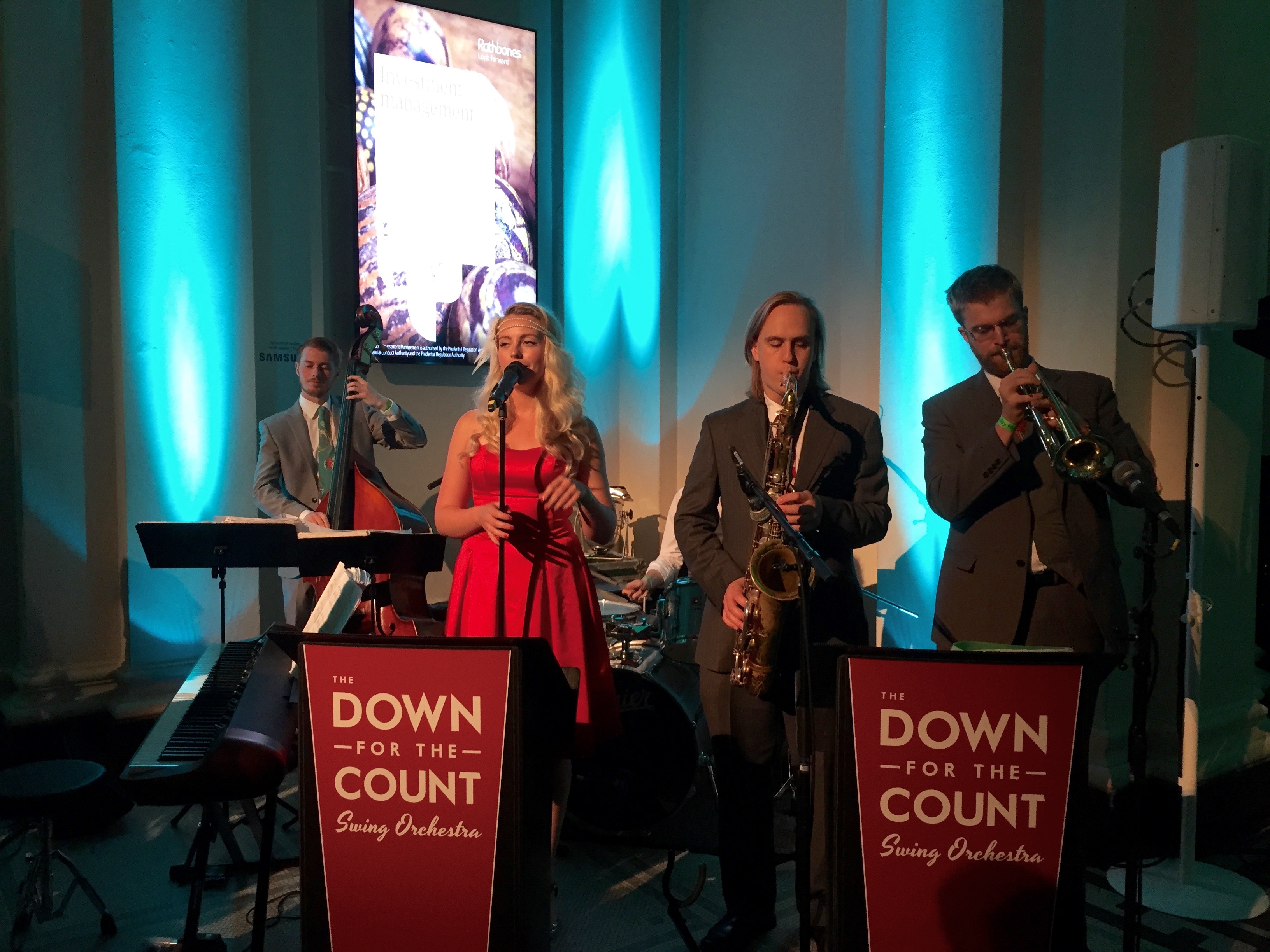 Down for the Count Jazz, Swing and Vintage band performing at The Victoria and Albert Museum, Knightsbridge, London