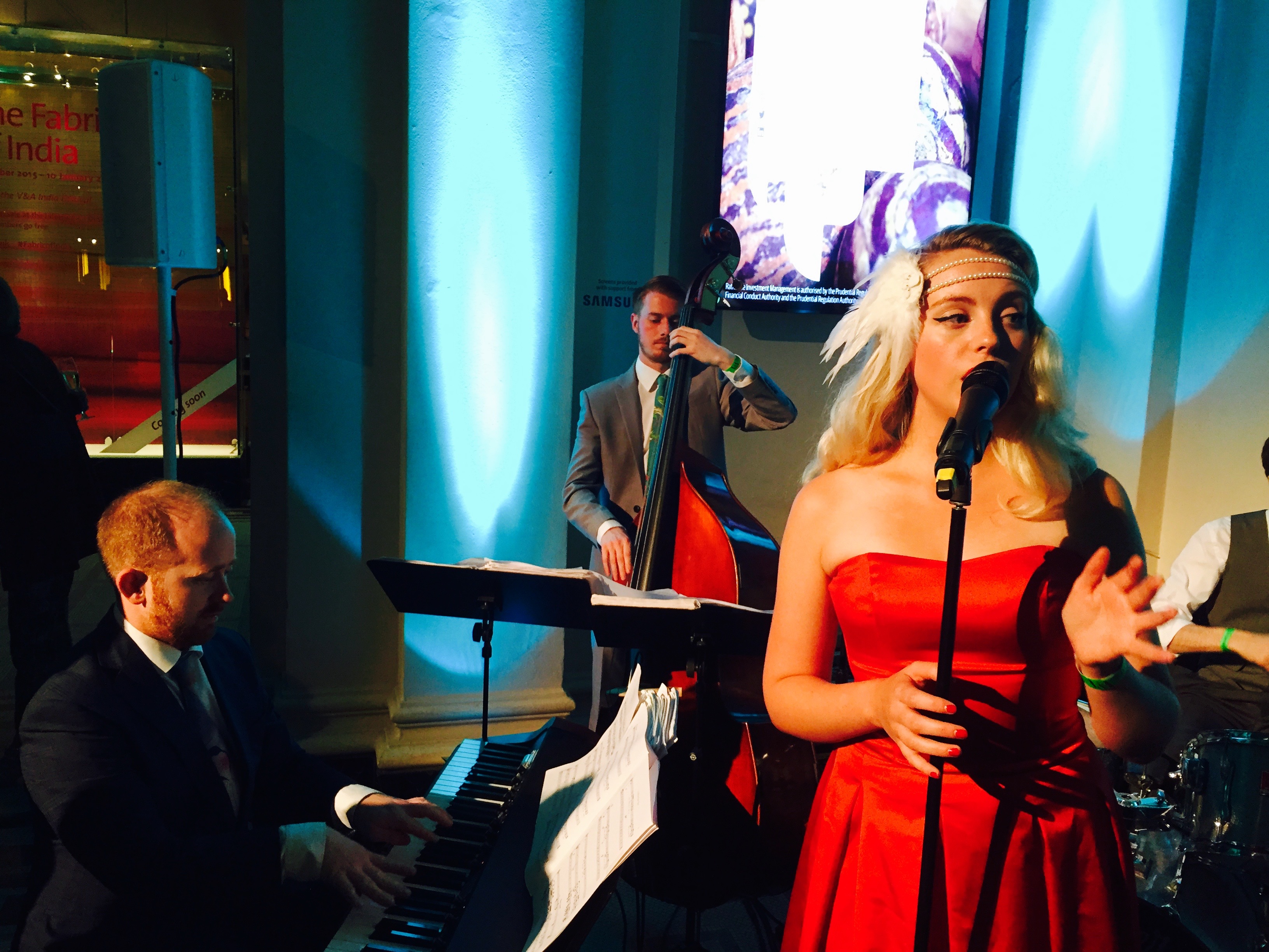 Down for the Count Jazz, Swing and Vintage band performing at The Victoria and Albert Museum, Knightsbridge, London