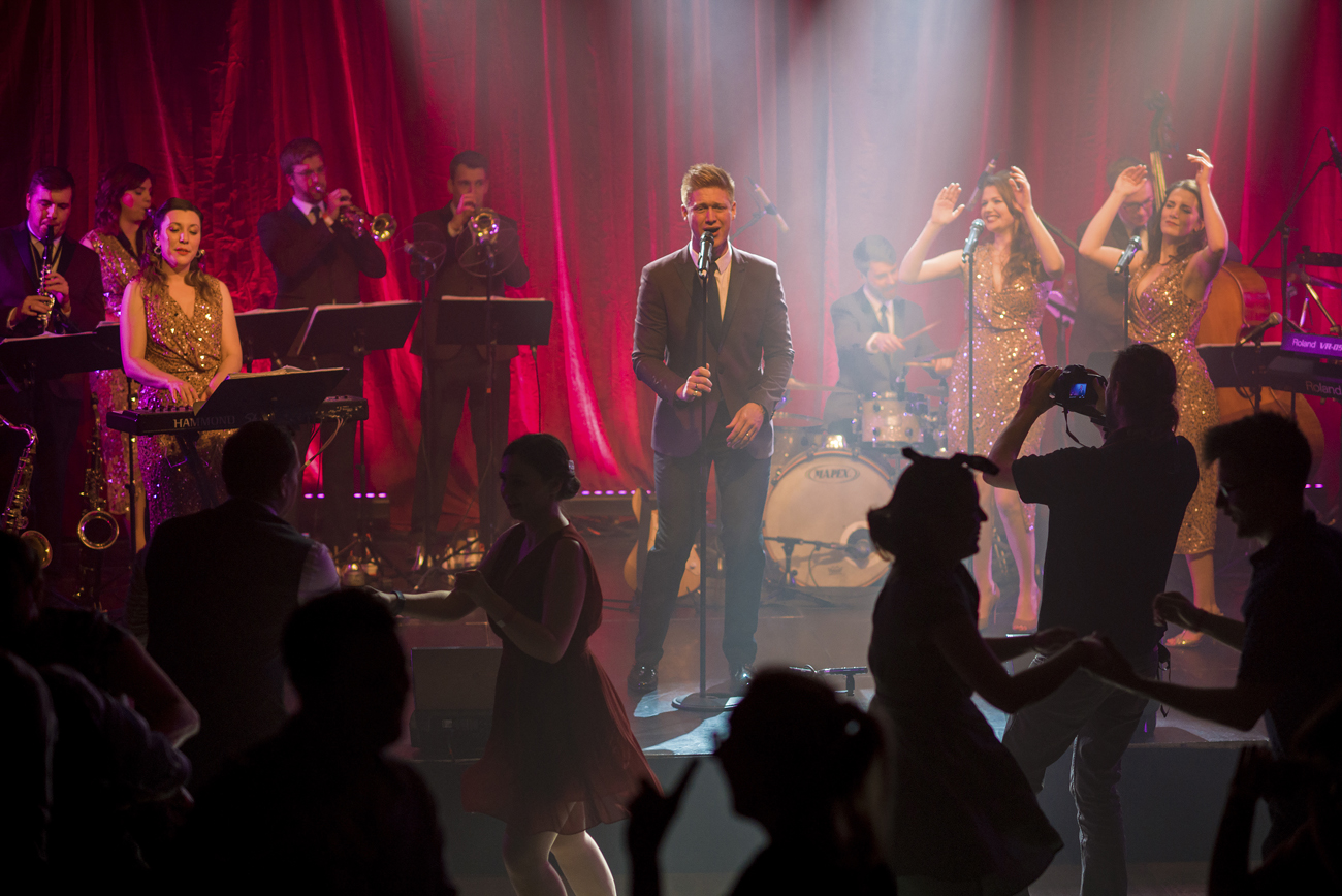 Function band Down for the Count performing live at The Tabernacle, Notting Hill, London