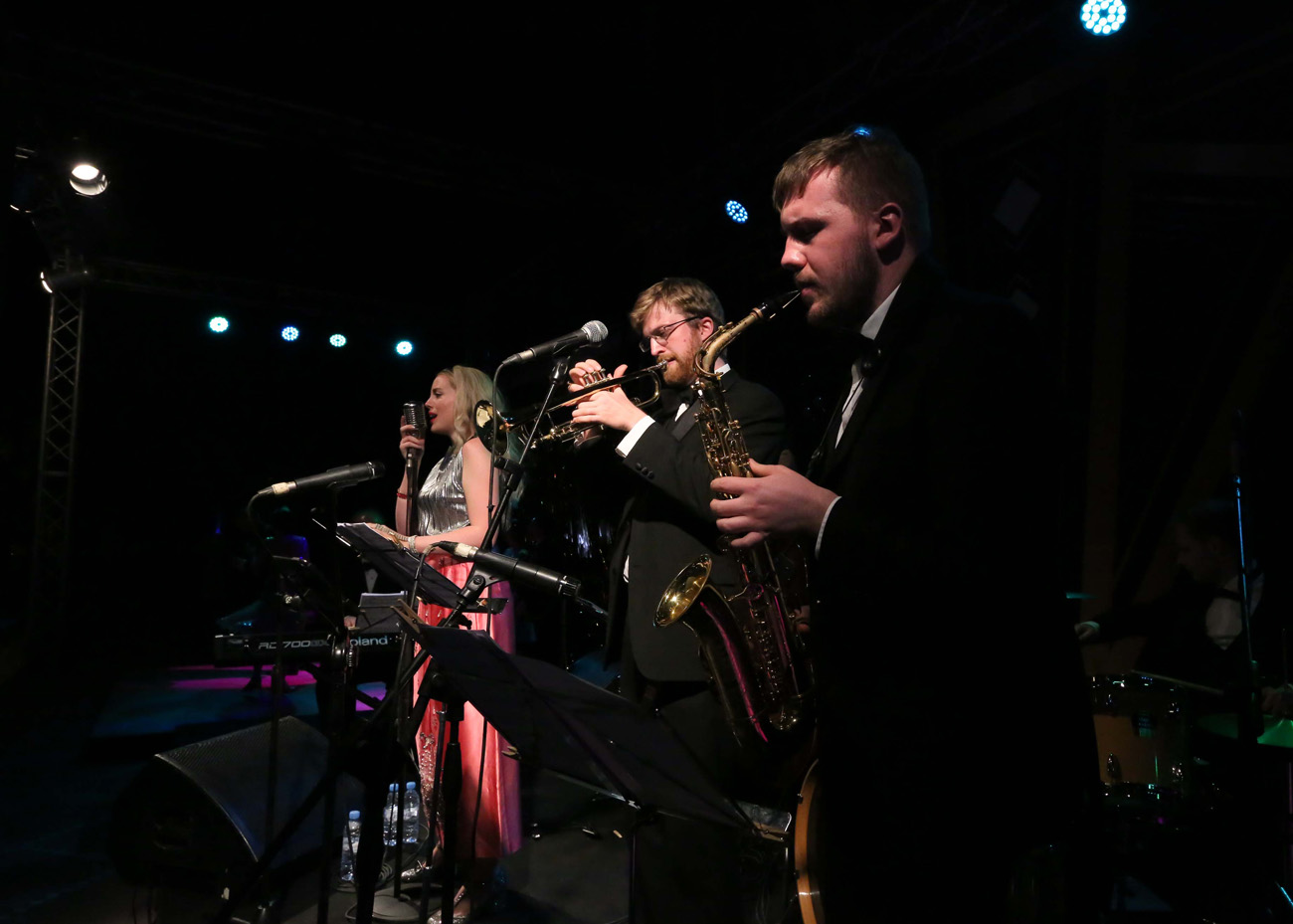 International swing band Down for the Count at Great Gatsby themed corporate event, Morocco