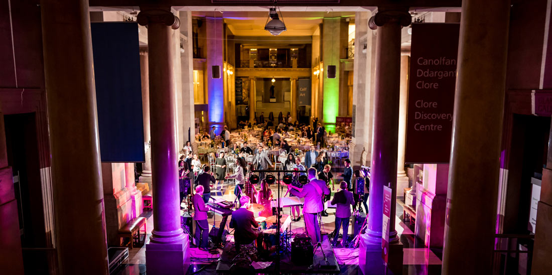 The Get Downs performing live swing and soul music for a corporate event in Cardiff, Wales